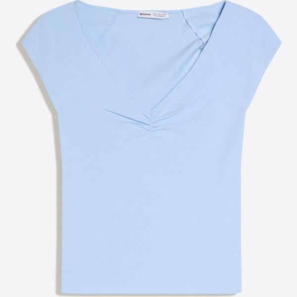 camiseta Bershka blanco