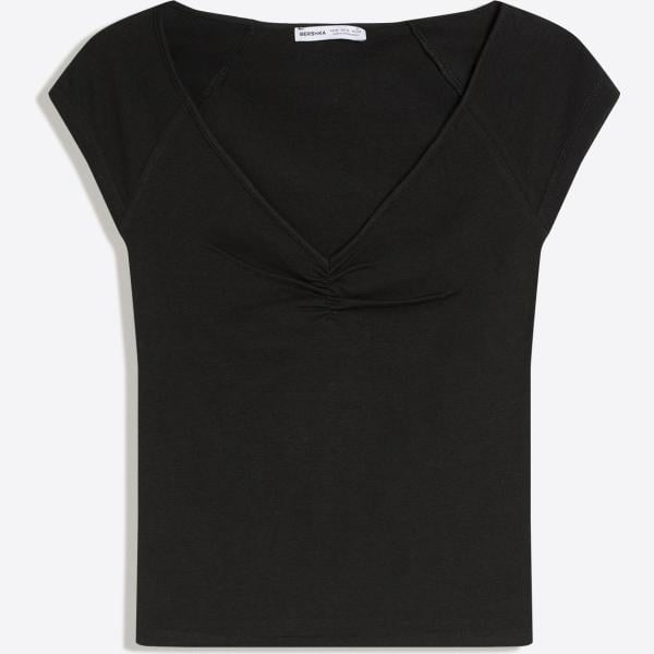 camiseta Bershka blanco