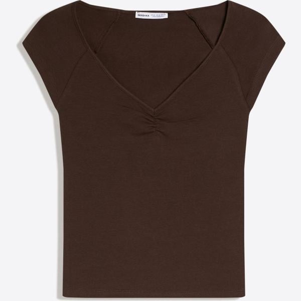 camiseta Bershka blanco