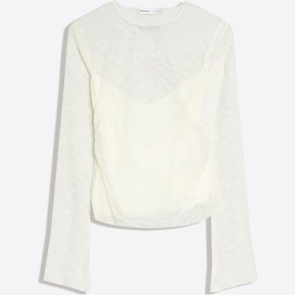 camiseta Bershka blanco