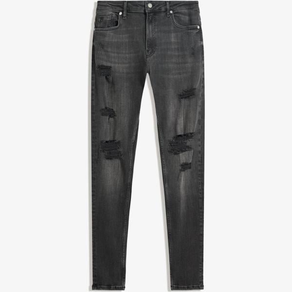vaqueros rotos Bershka gris