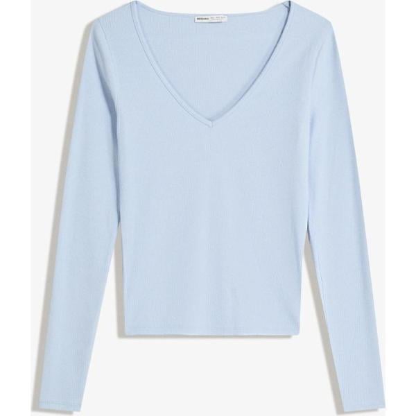 camiseta Bershka blanco