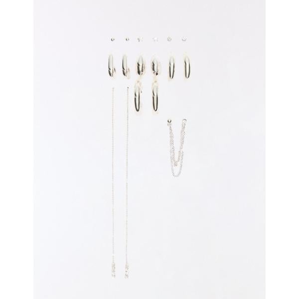 pendientes Bershka blanco