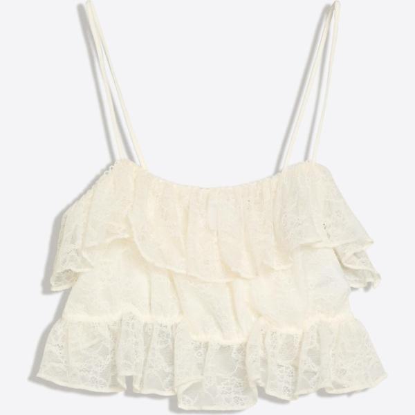 top Bershka blanco