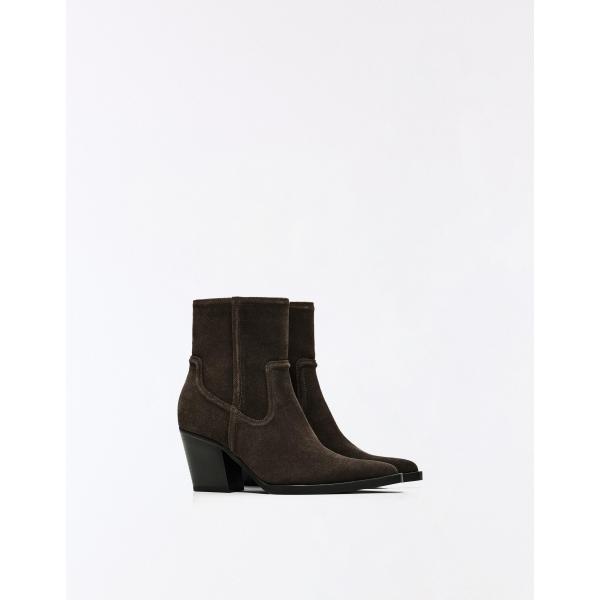 Botines mujer snow white de tacón poliéster Bershka