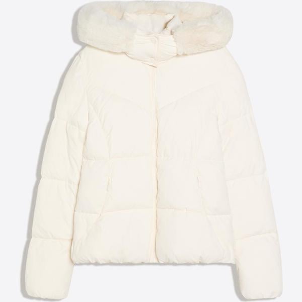 Chaqueta mujer snow white cuello con capucha poliéster Bershka
