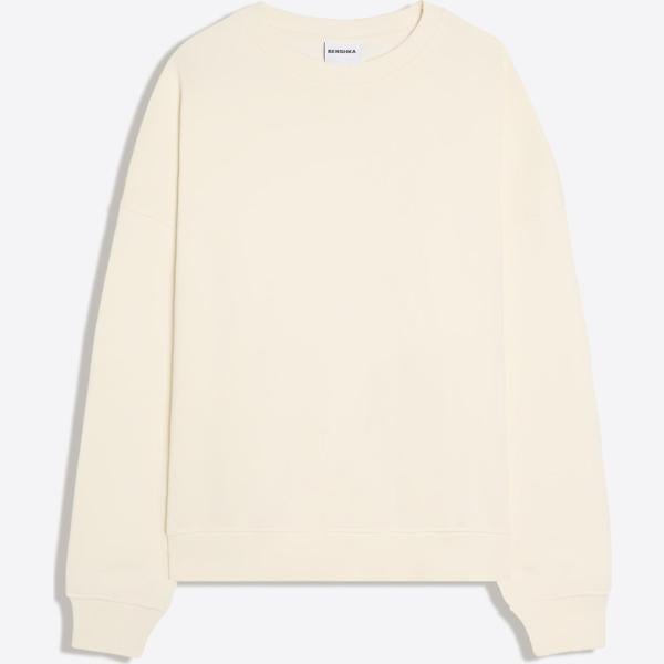 Sudadera mujer ivory white poliéster Bershka