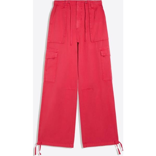 Pantalones cargo mujer classic red Bershka