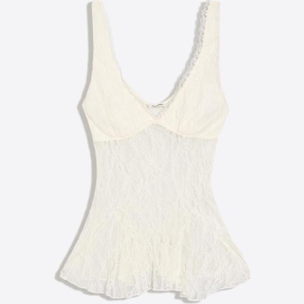 top Bershka blanco