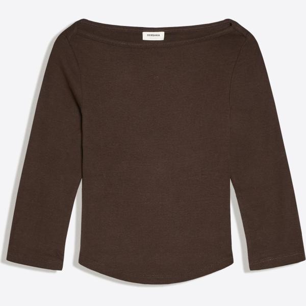 camiseta Bershka marrón