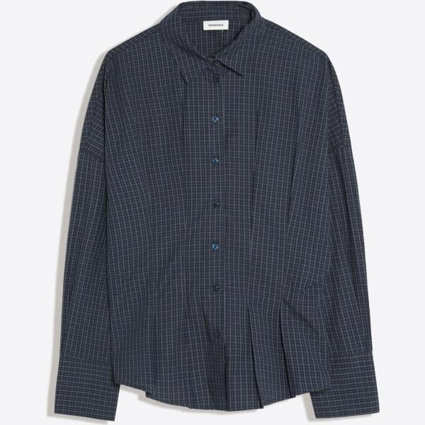 camisas Bershka azul de cuadros