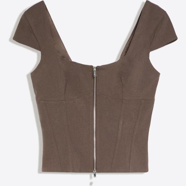 top Bershka blanco