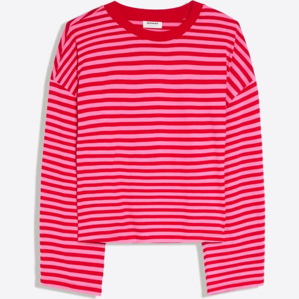 Camiseta mujer boxy snow white de manga larga Bershka