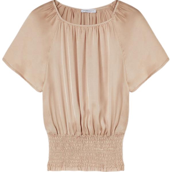 bluse Motivi marrone tinta unita