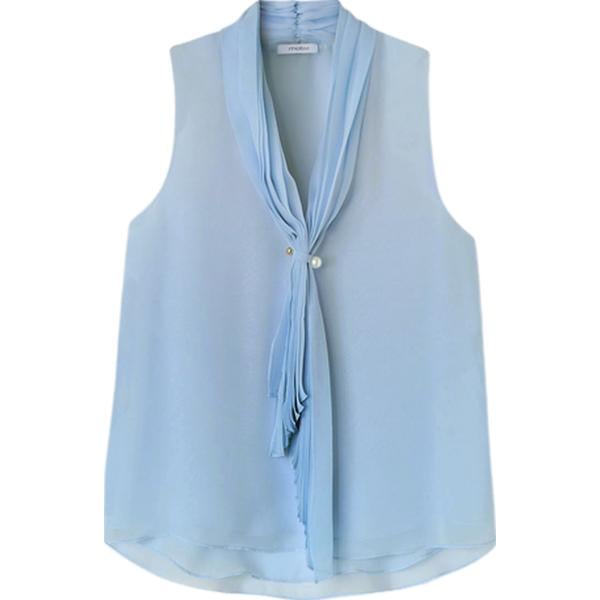 bluse Motivi blu tinta unita