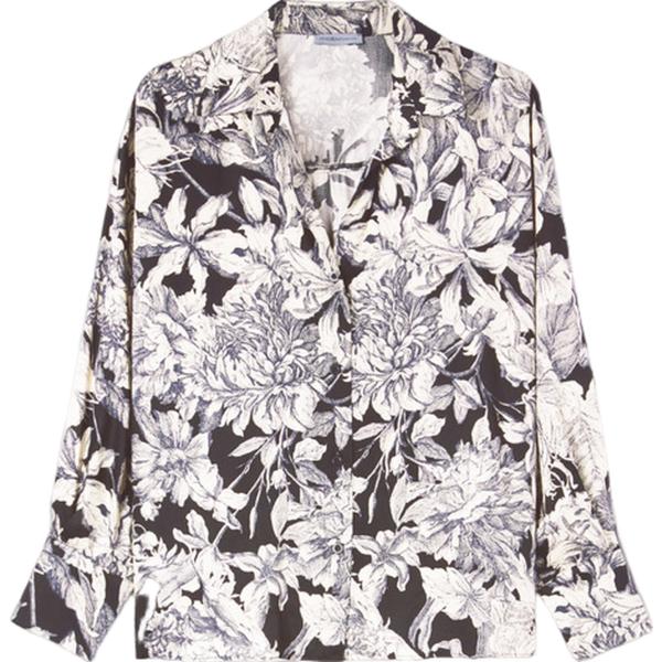 camicie Motivi bianco a fiori