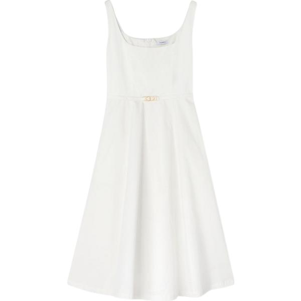 vestiti midi/longuette Motivi bianco tinta unita