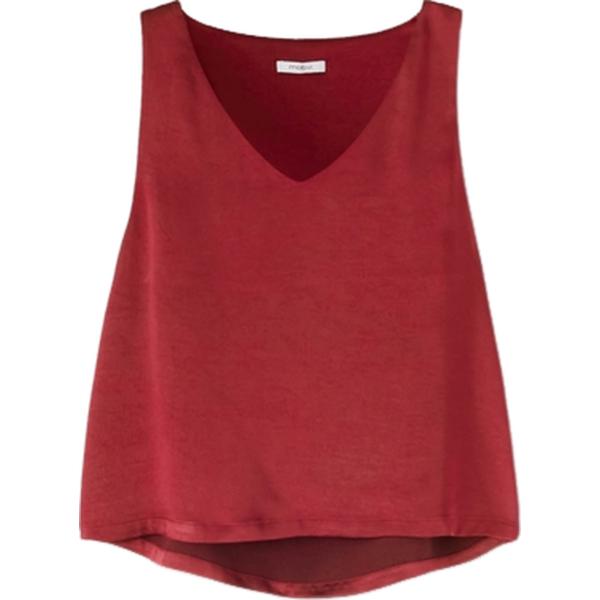 top Motivi rosso tinta unita