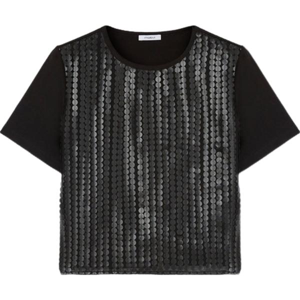 t-shirt Motivi nero tinta unita