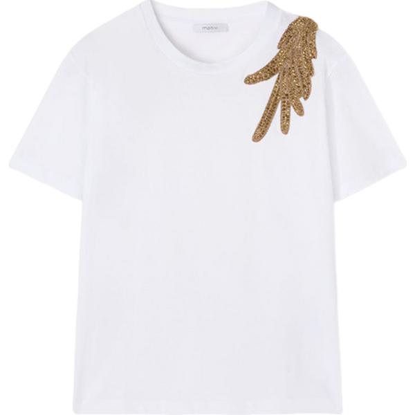 t-shirt Motivi bianco tinta unita