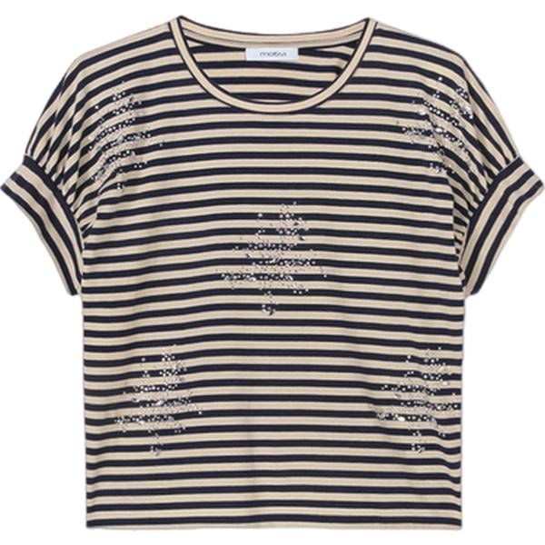 t-shirt Motivi multicolore a righe