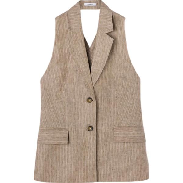 gilet Motivi marrone a righe
