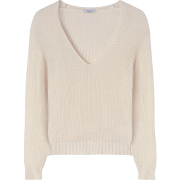 pullovers Motivi bianco tinta unita