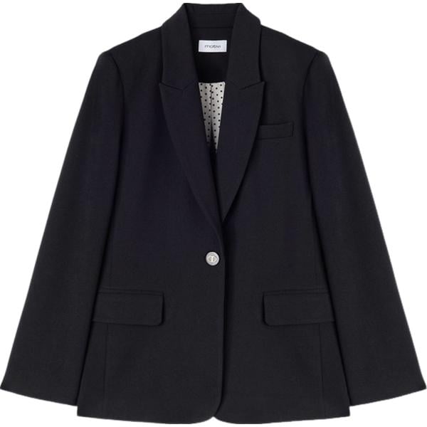 blazer Motivi nero a pois