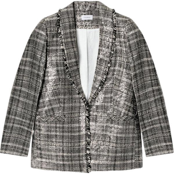 blazer Motivi grigio a quadri