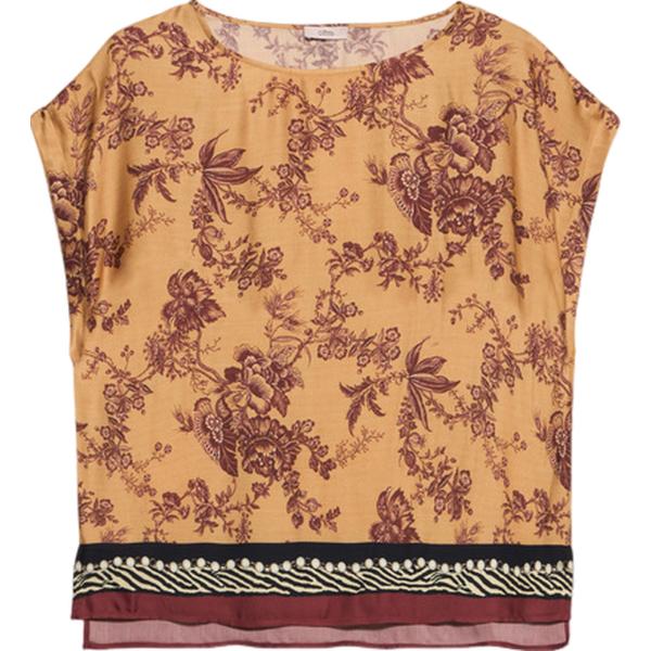 bluse Oltre marrone a fiori