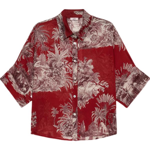 camicie Oltre rosso a fiori