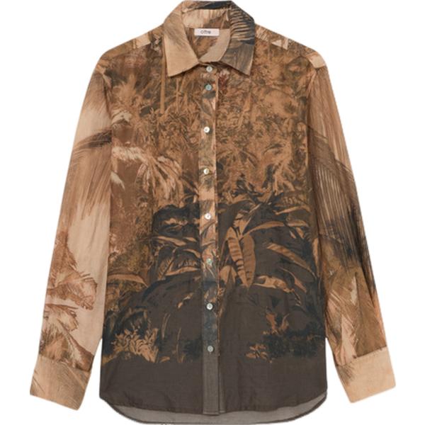camicie Oltre marrone a fiori