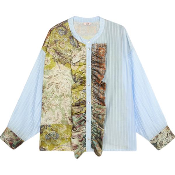 camicie Oltre blu a righe