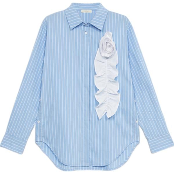camicie Oltre blu a righe