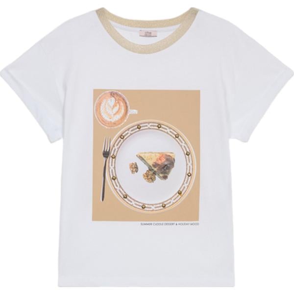 t-shirt Oltre bianco con stampe