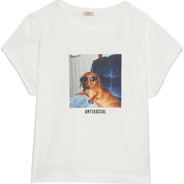 t-shirt Oltre bianco con stampe