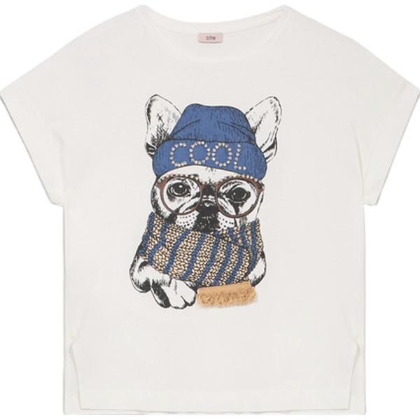 t-shirt Oltre bianco con stampe