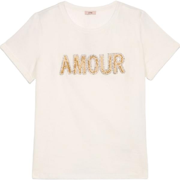 t-shirt Oltre bianco con stampe