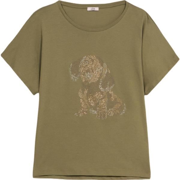 t-shirt Oltre marrone