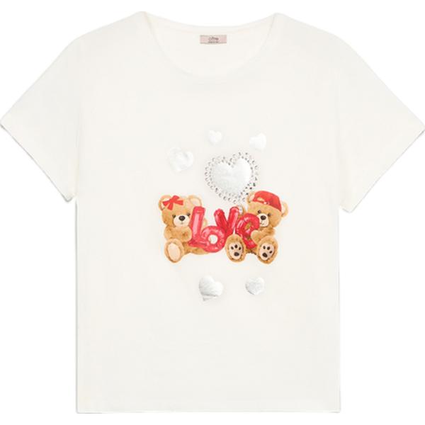 t-shirt Oltre bianco con stampe