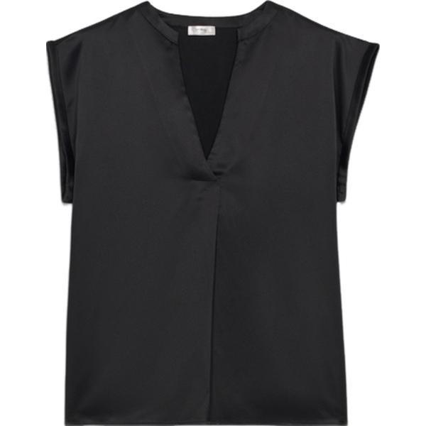 t-shirt Oltre nero tinta unita
