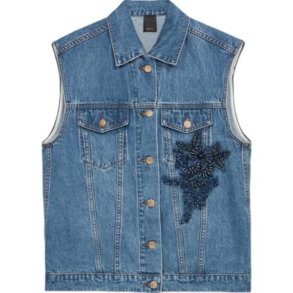 gilet Oltre blu a fiori