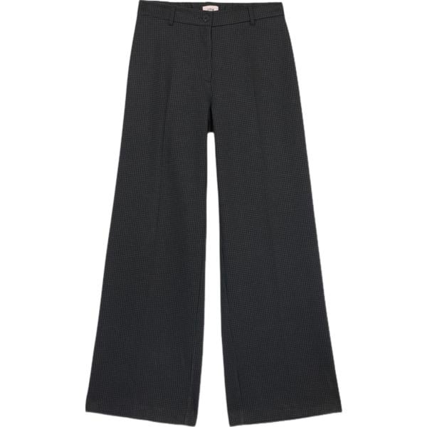 pantaloni Oltre nero pied de poule