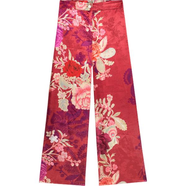 pantaloni a palazzo Oltre rosso a fiori