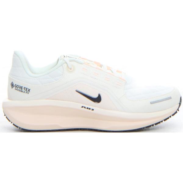 scarpa sportiva da donna in bianco neve tessuto impermeabile con lacci Nike