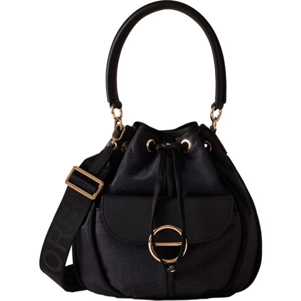 borse a secchiello Borbonese nero con stampe