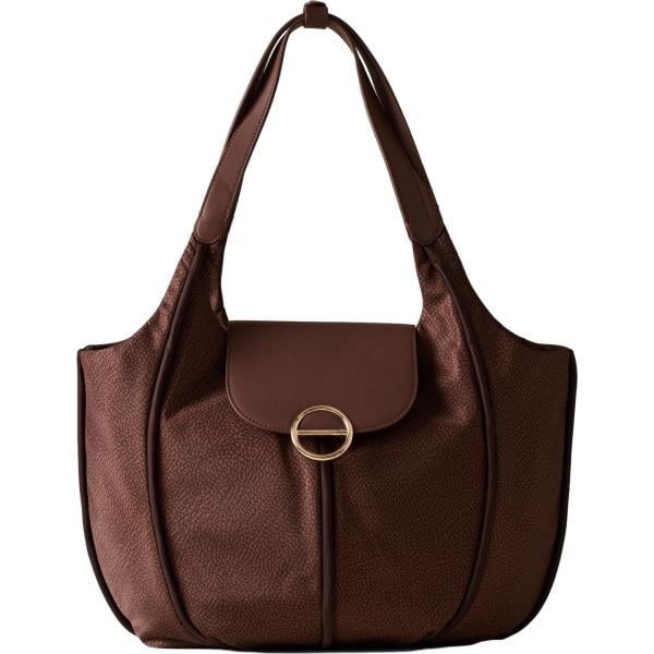 shopping bag Borbonese nero con stampe