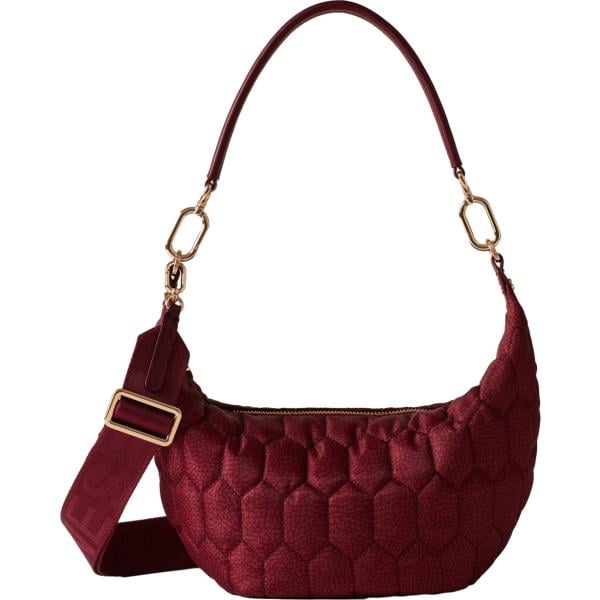 borse a spalla Borbonese marrone con stampe