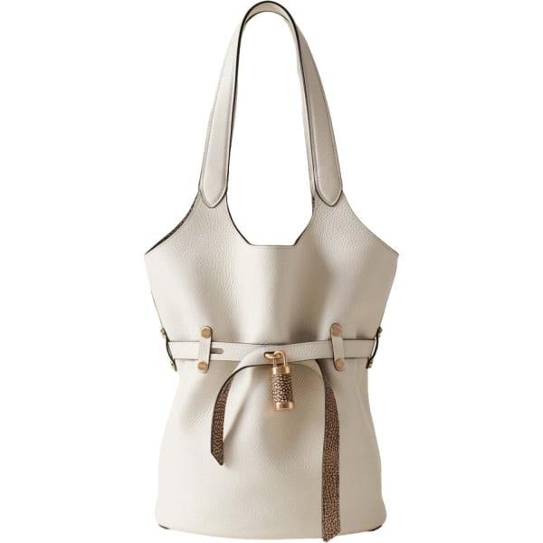 borse a secchiello Borbonese marrone con stampe