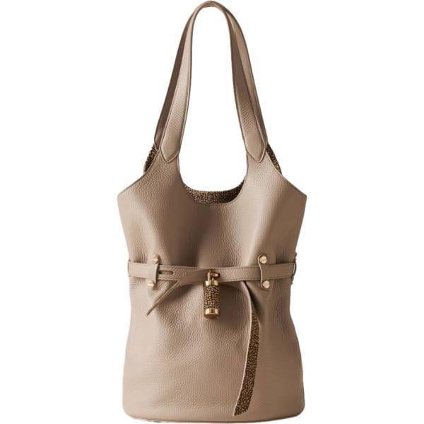 borse a secchiello Borbonese marrone con stampe